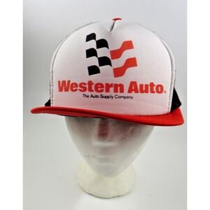 Vtg Foam Front Mesh Back Western Auto Parts Service  Trucker Hat Cap Snapback